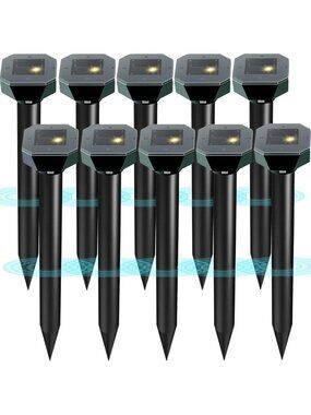Solar Ultrasonic Animal Repellent - Waterproof, 2026 Upgrade for Lawn & Garden